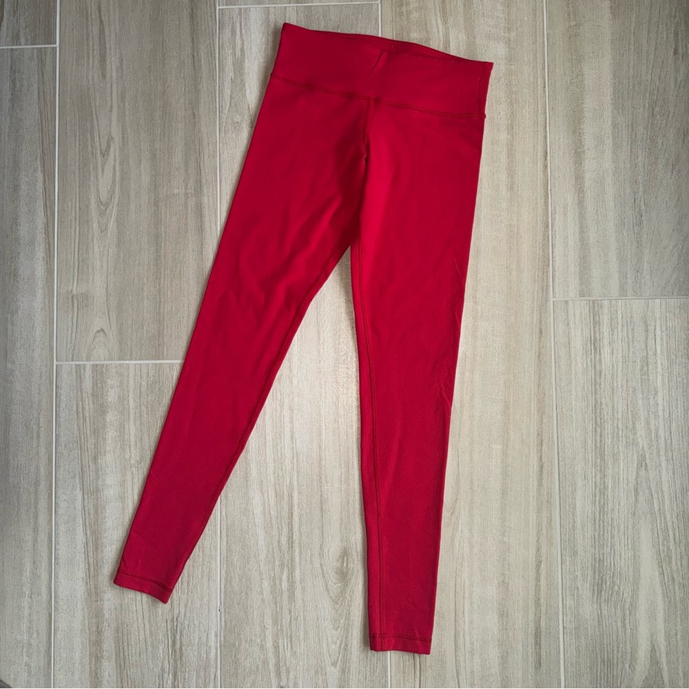 Lululemon Wunder Under Red Leggings 8